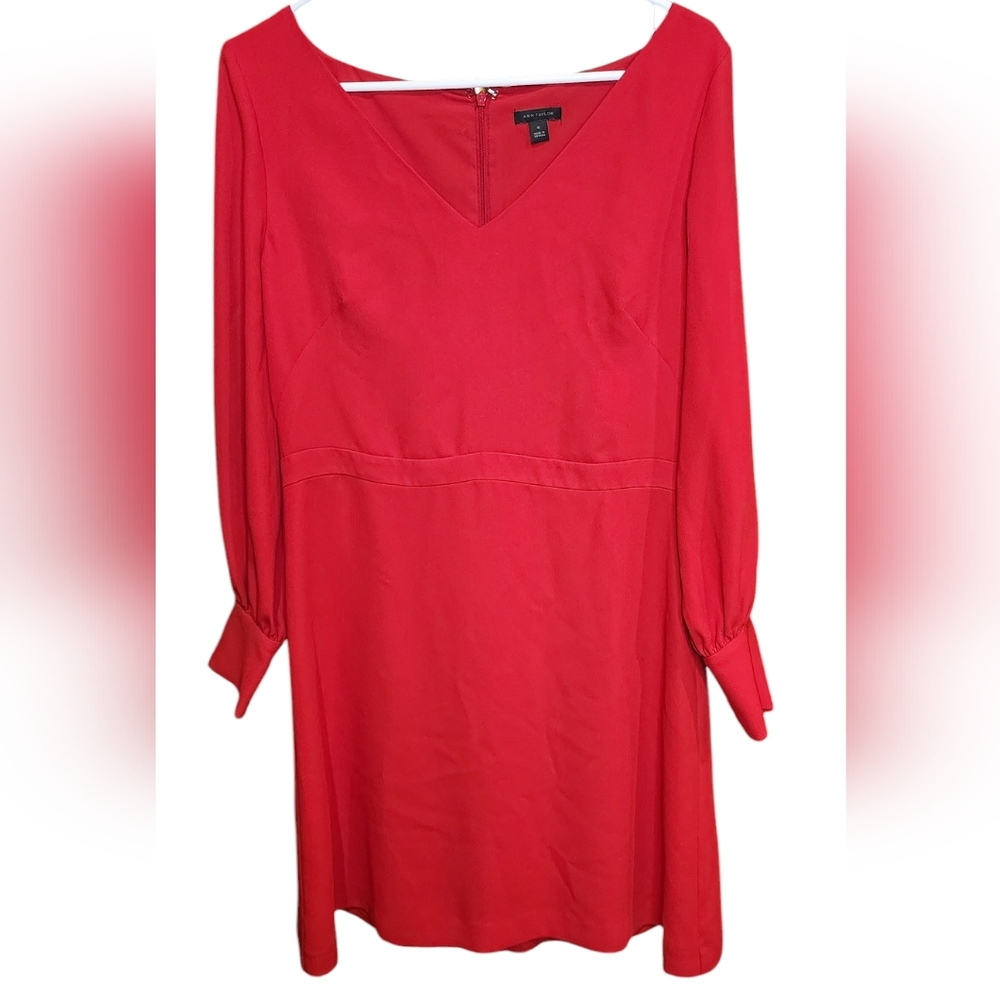 Ann Taylor red midi dress